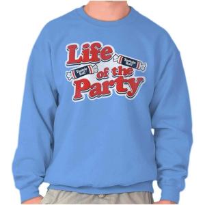 Brisco Brands Life of the Party Funny Tootsie Roll Sweatshirt for Men or Women(Carolina Blue)