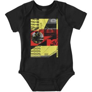 Brisco Brands MTV Take Me to the Moon Record Baby Romper Boys or Girls(Black)