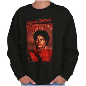 Brisco Brands Michael Jackson Thriller Music Video Sweatshirt for Men or Women(Black)