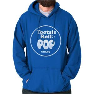 Brisco Brands Tootsie Roll Pop Banana Flavored Candy Hoodie Sweatshirt Women Men(Grape)