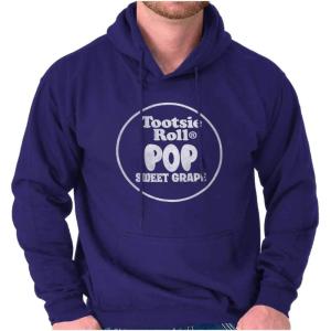 Brisco Brands Tootsie Roll Pop Banana Flavored Candy Hoodie Sweatshirt Women Men(Sweet Grape)