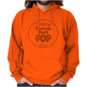 Brisco Brands Tootsie Roll Pop Banana Flavored Candy Hoodie Sweatshirt Women Men(Tropical Tangerine)