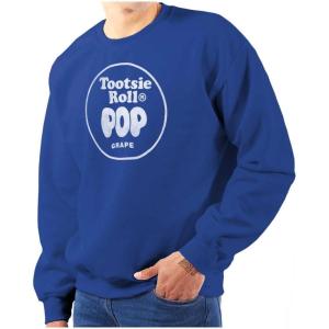 Brisco Brands Tootsie Roll Pop Banana Flavored Candy Sweatshirt for Men or Women(Grape)