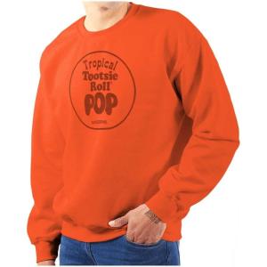 Brisco Brands Tootsie Roll Pop Banana Flavored Candy Sweatshirt for Men or Women(Tropical Tangerine)