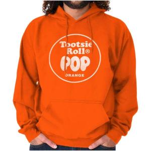 Brisco Brands Tootsie Roll Pop Orange Flavor Hoodie Sweatshirt Women Men(Orange)
