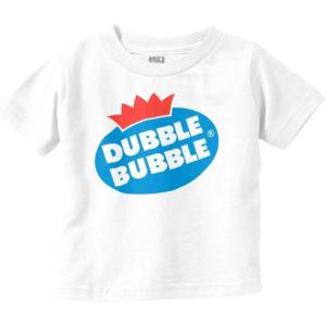 Dubble Bubble Vintage Double Toddler Boy Girl T Shirt(White)