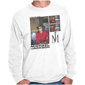 Michael Jackson Pop Studio Session Long Sleeve Tshirt Men Women(White)