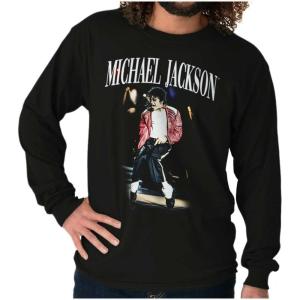 Michael Jackson Thriller Toe Stand Long Sleeve Tshirt Men Women(Black)