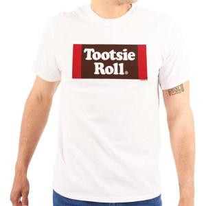 Vintage Retro Candy Logo Tootsie Roll Graphic T Shirt Men or Women(White)