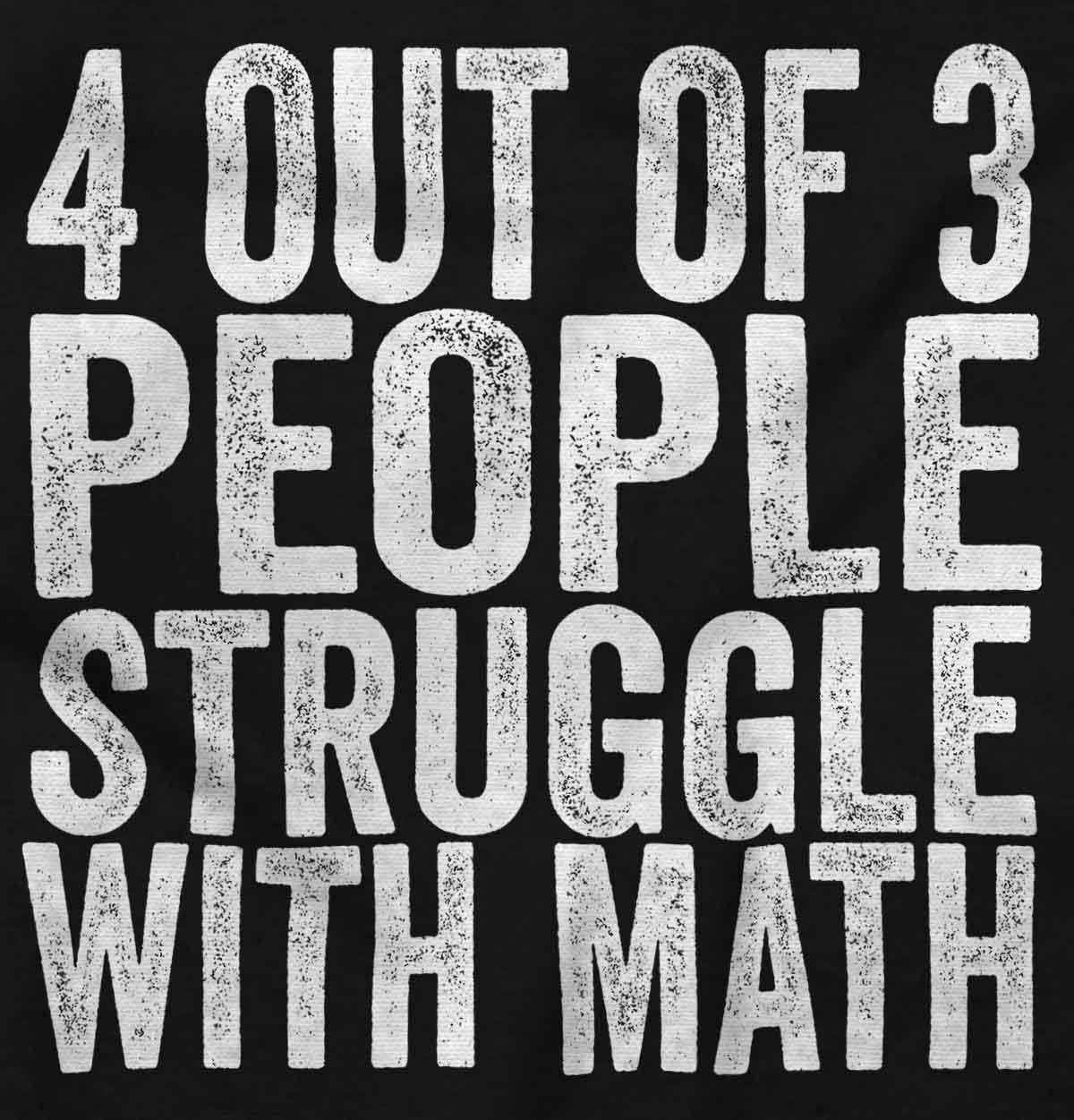 imageBrisco Brands 4 out of 3 Struggle Math Nerd Humor Hoodie Sweatshirt Women MenBlack
