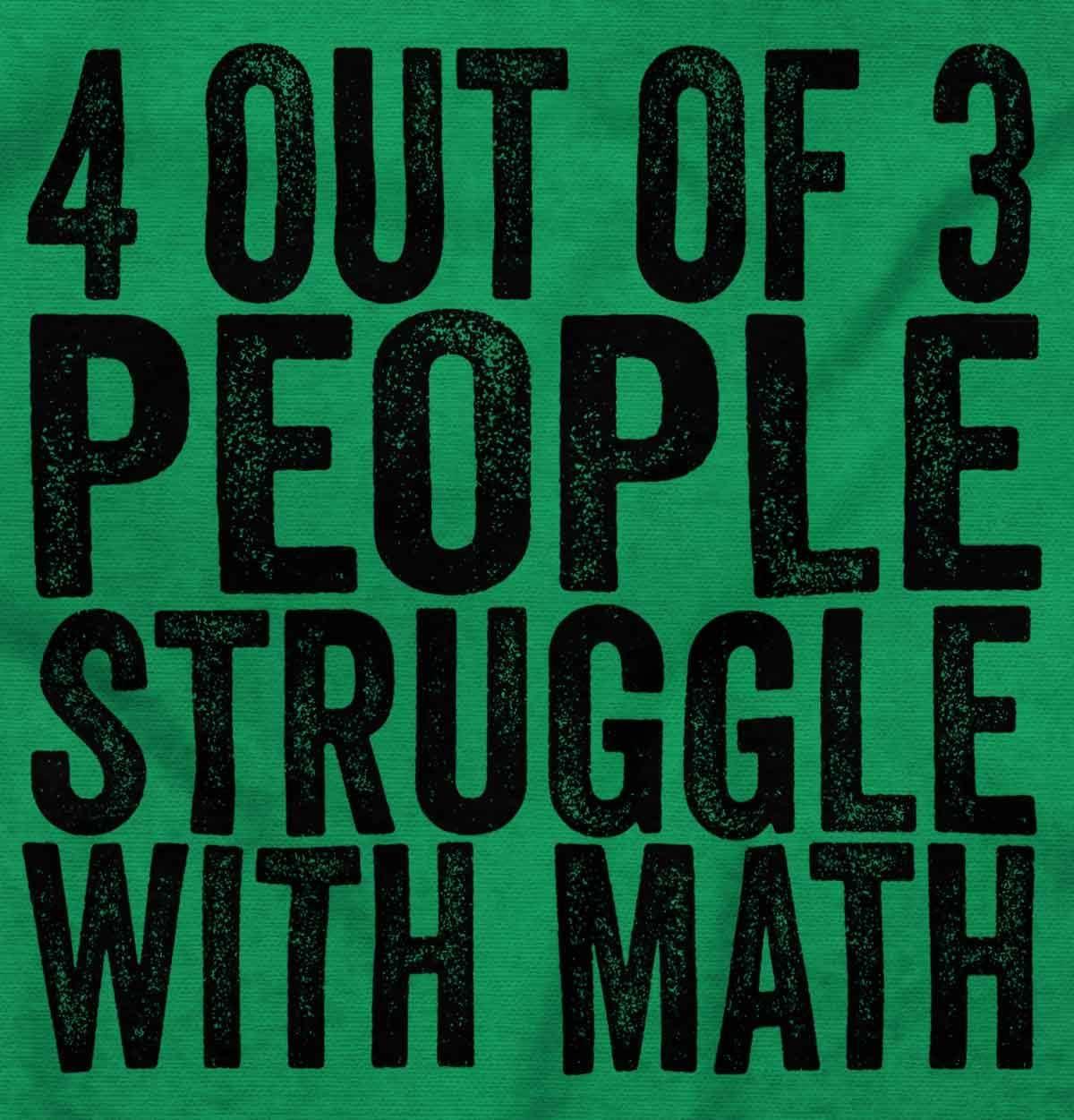 imageBrisco Brands 4 out of 3 Struggle Math Nerd Humor Hoodie Sweatshirt Women MenIrish Green
