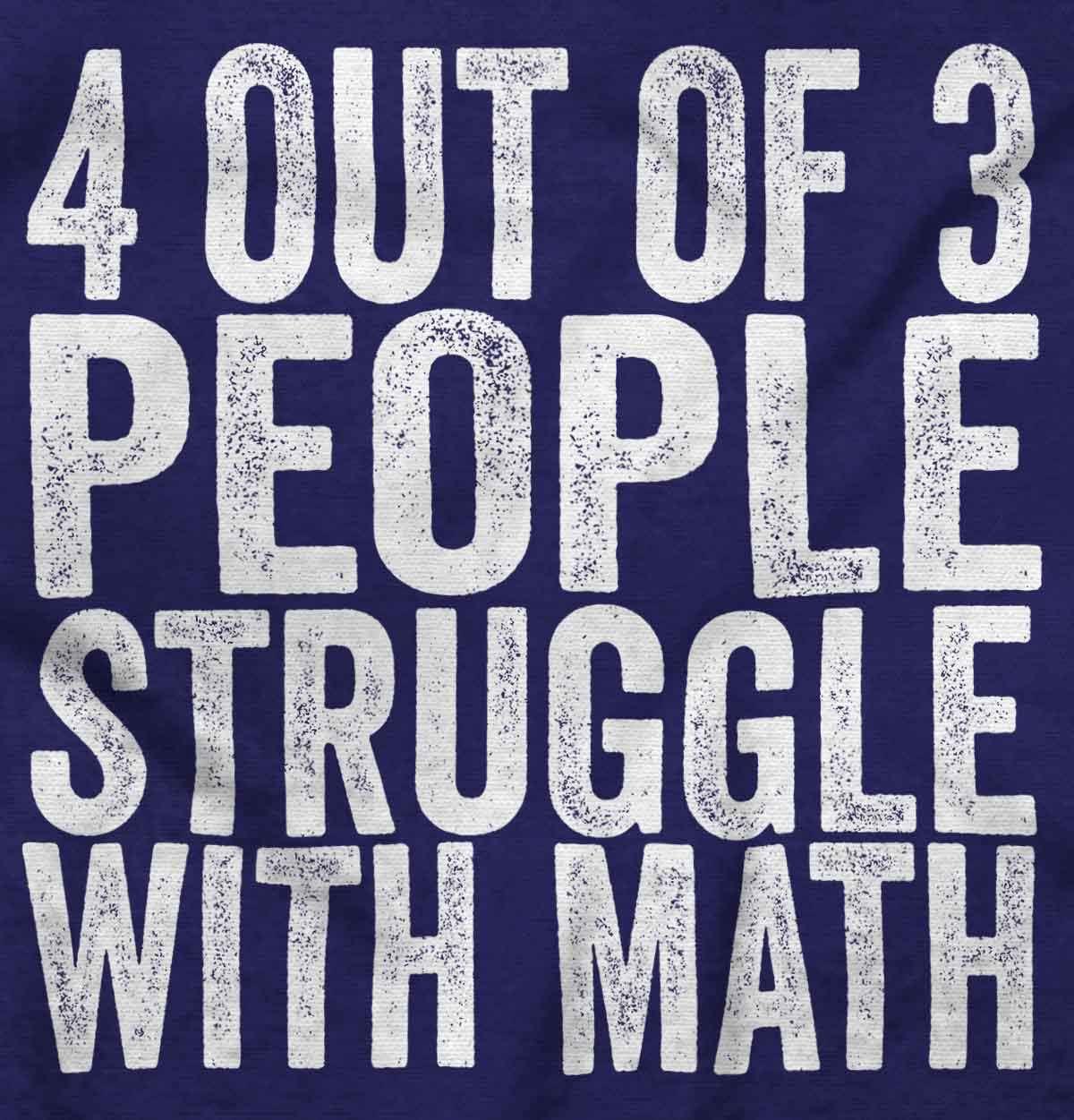 imageBrisco Brands 4 out of 3 Struggle Math Nerd Humor Hoodie Sweatshirt Women MenPurple