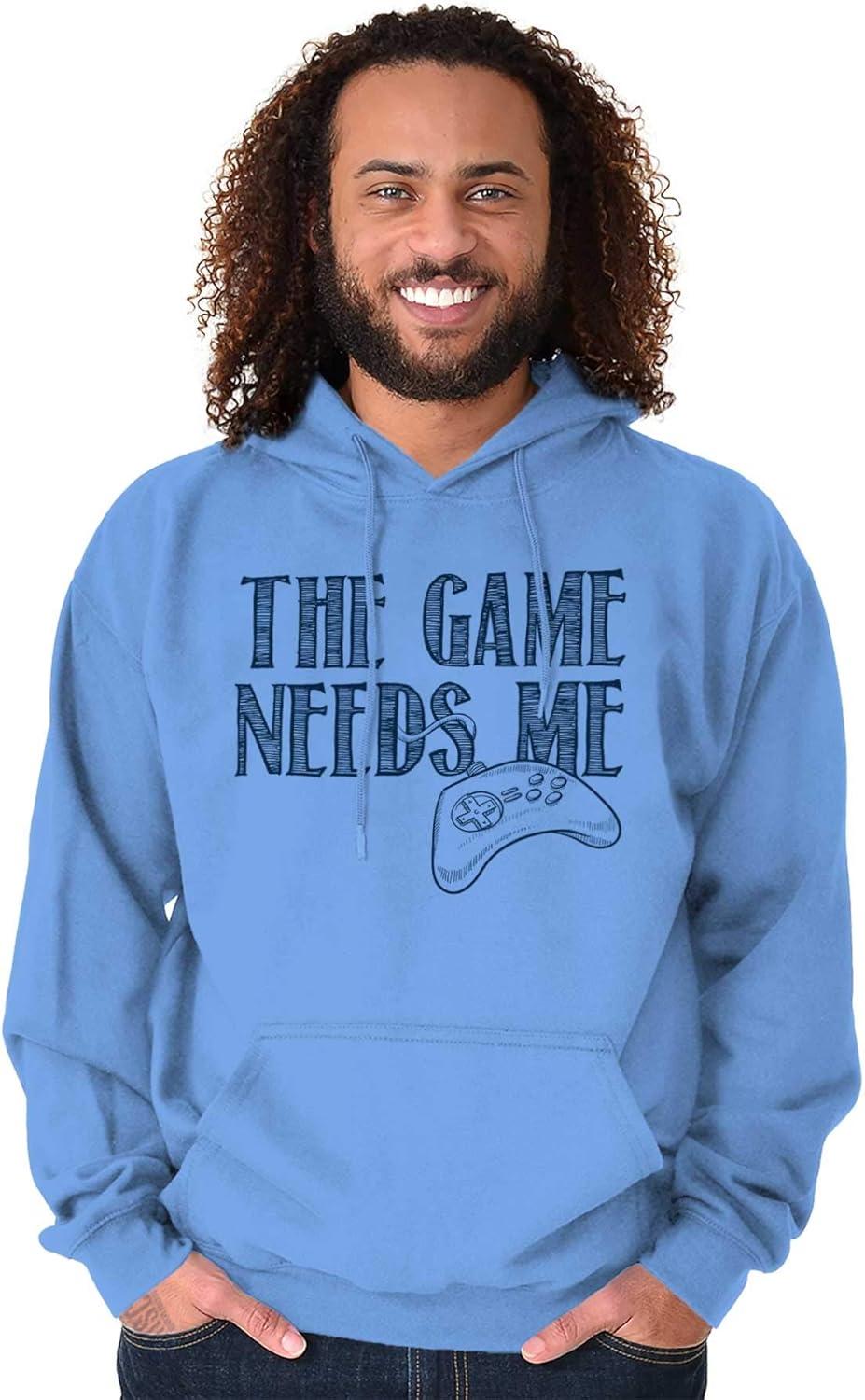 imageBrisco Brands Game Needs Me PC Gamer Nerdy Geeky Hoodie Sweatshirt Women MenCarolina Blue