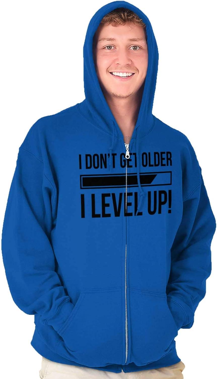 imageBrisco Brands I Dont Get Older I Level Up Gamer Zip Up Hoodie Mens WomensRoyal