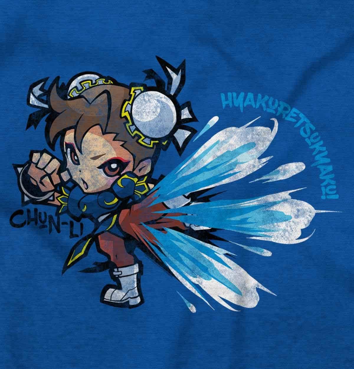 imageBrisco Brands Street Fighter ChunLi Lightning Kick Zip Up Hoodie Mens WomensRoyal