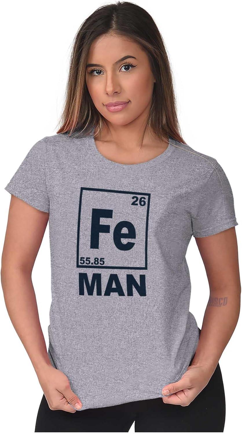 imageFe Iron Science Elements Superhero Womens Slim Fit Graphic TeeAsh Grey