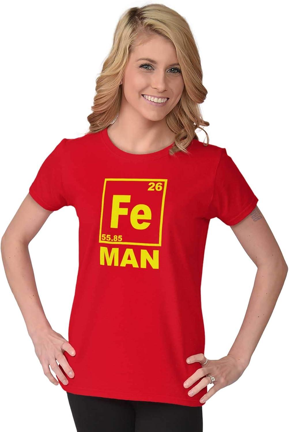 imageFe Iron Science Elements Superhero Womens Slim Fit Graphic TeeRed