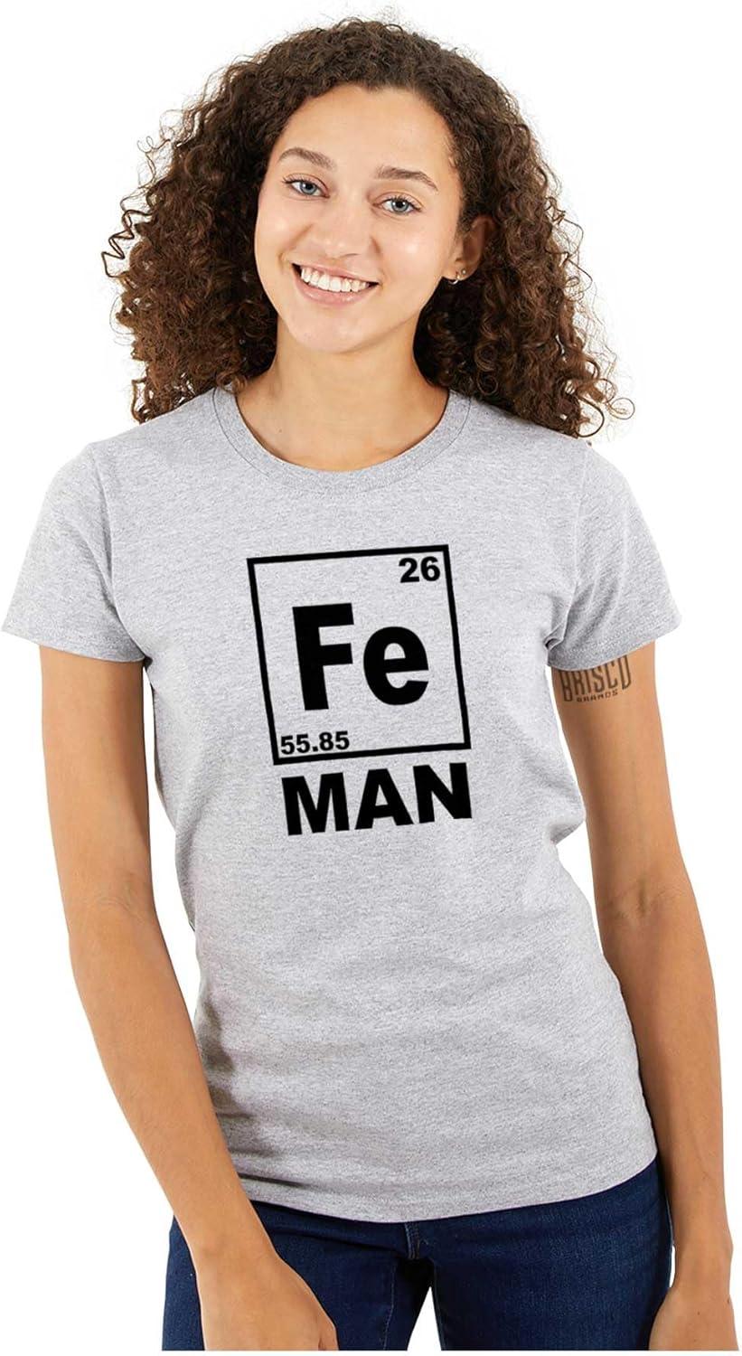 imageFe Iron Science Elements Superhero Womens Slim Fit Graphic TeeSport Grey