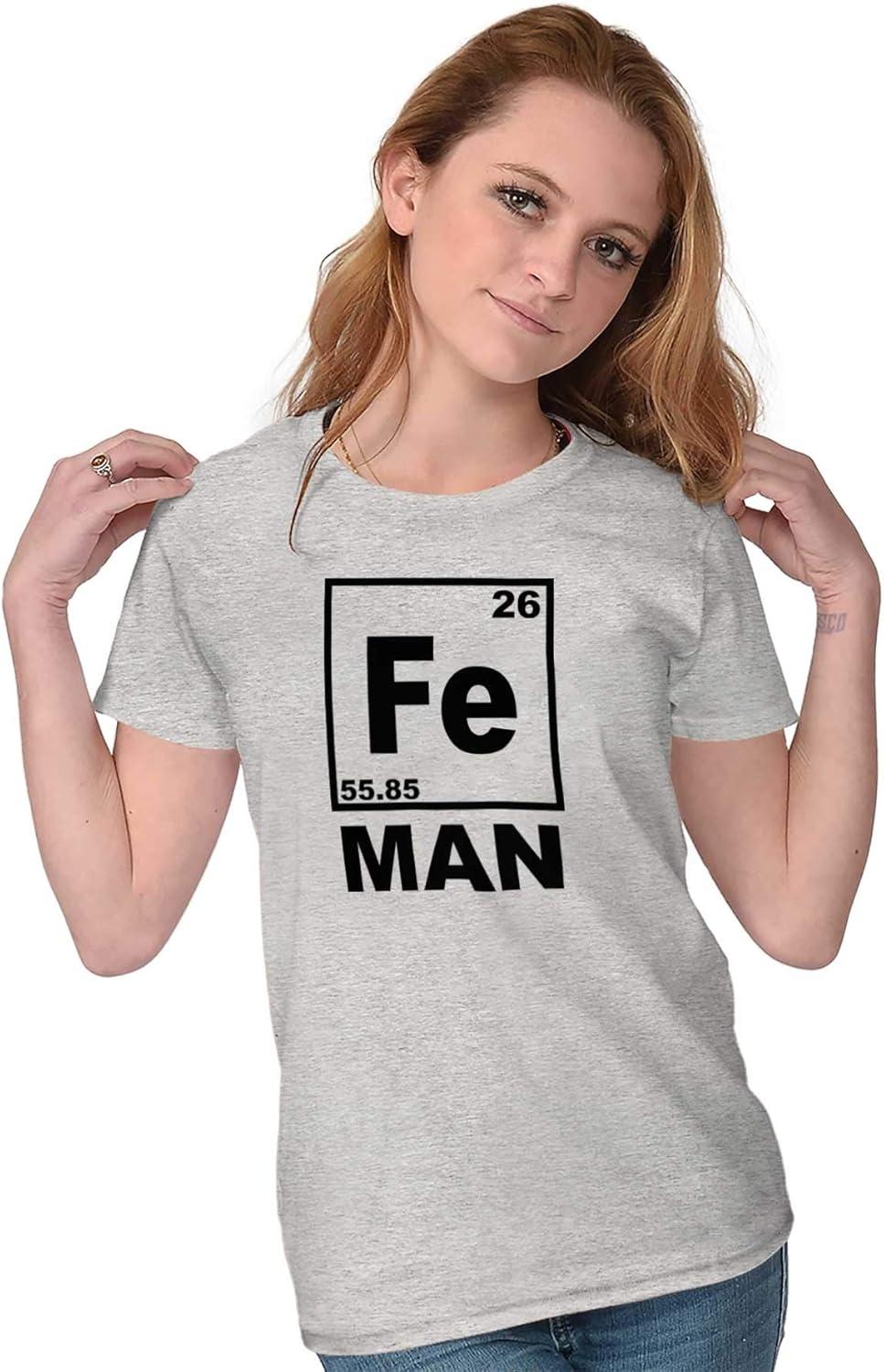 imageFe Iron Science Elements Superhero Womens Slim Fit Graphic TeeSport Grey