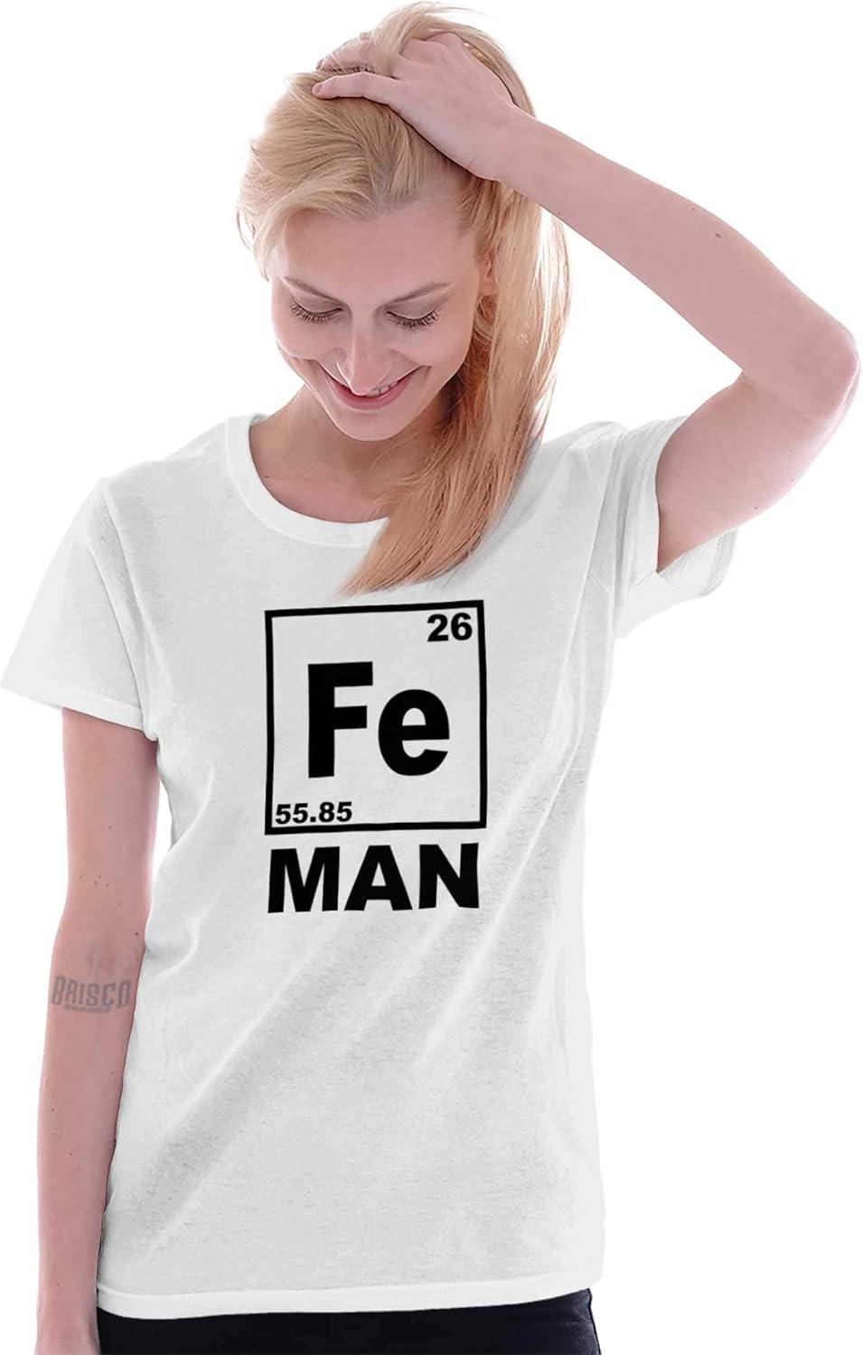 imageFe Iron Science Elements Superhero Womens Slim Fit Graphic TeeWhite