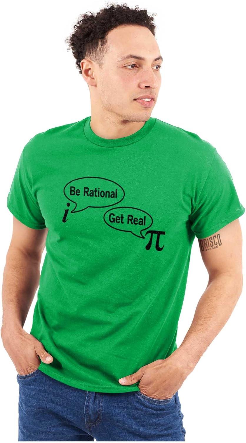 imagePi Be Rational Get Real Math Geek Graphic T Shirt Men or WomenIrish Green
