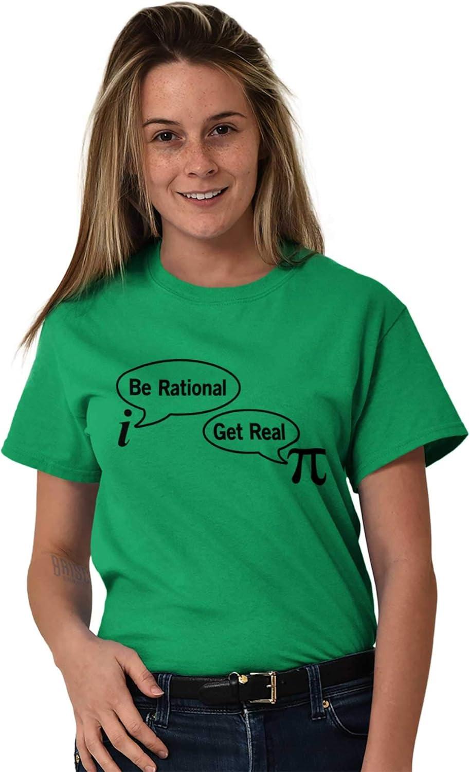 imagePi Be Rational Get Real Math Geek Graphic T Shirt Men or WomenIrish Green
