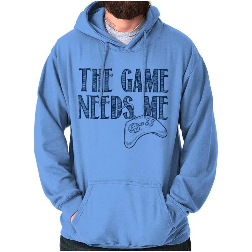 imageBrisco Brands Game Needs Me PC Gamer Nerdy Geeky Hoodie Sweatshirt Women MenCarolina Blue