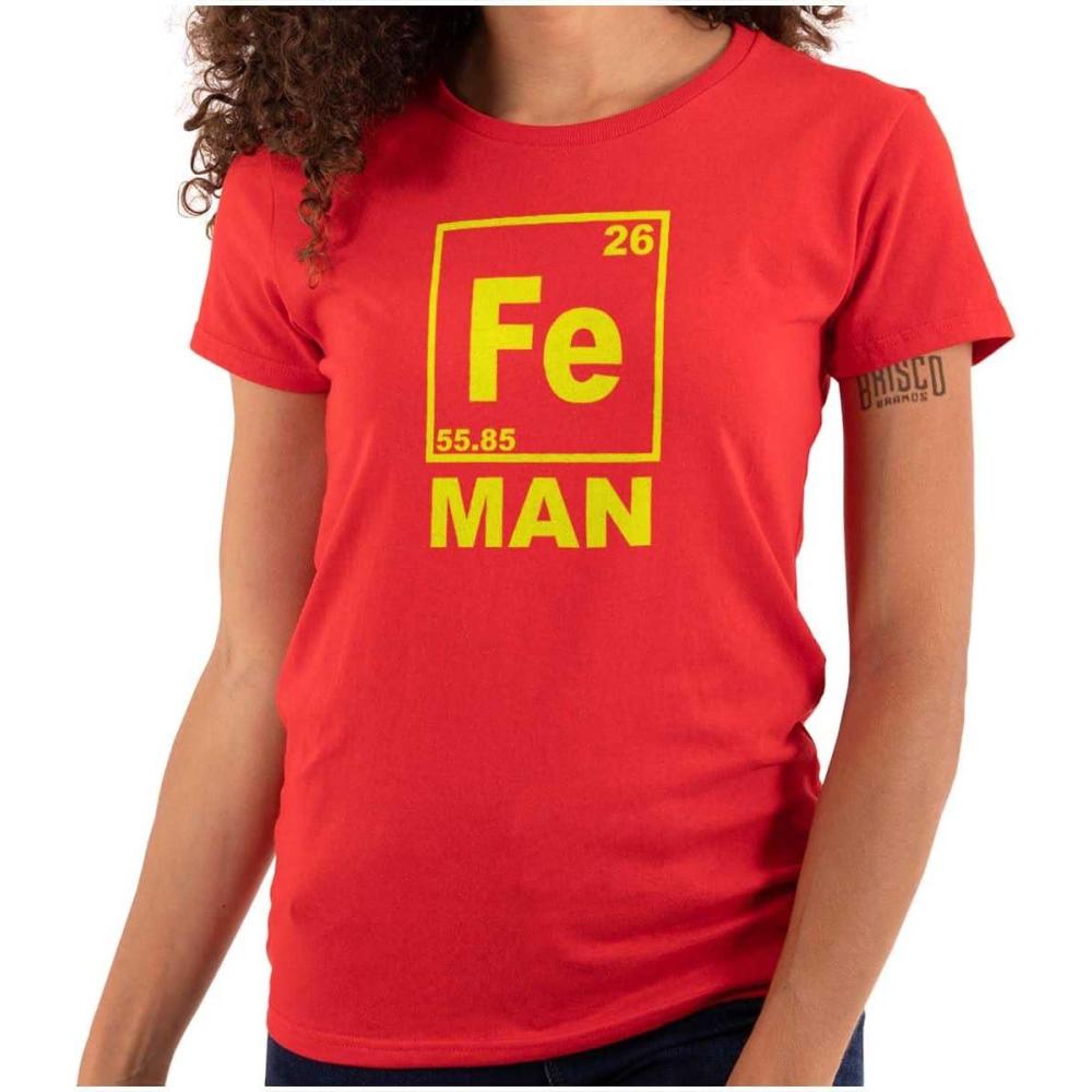 imageFe Iron Science Elements Superhero Womens Slim Fit Graphic TeeRed