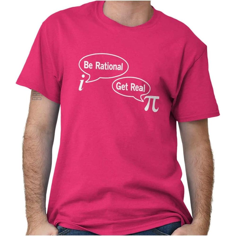 imagePi Be Rational Get Real Math Geek Graphic T Shirt Men or WomenHeliconia