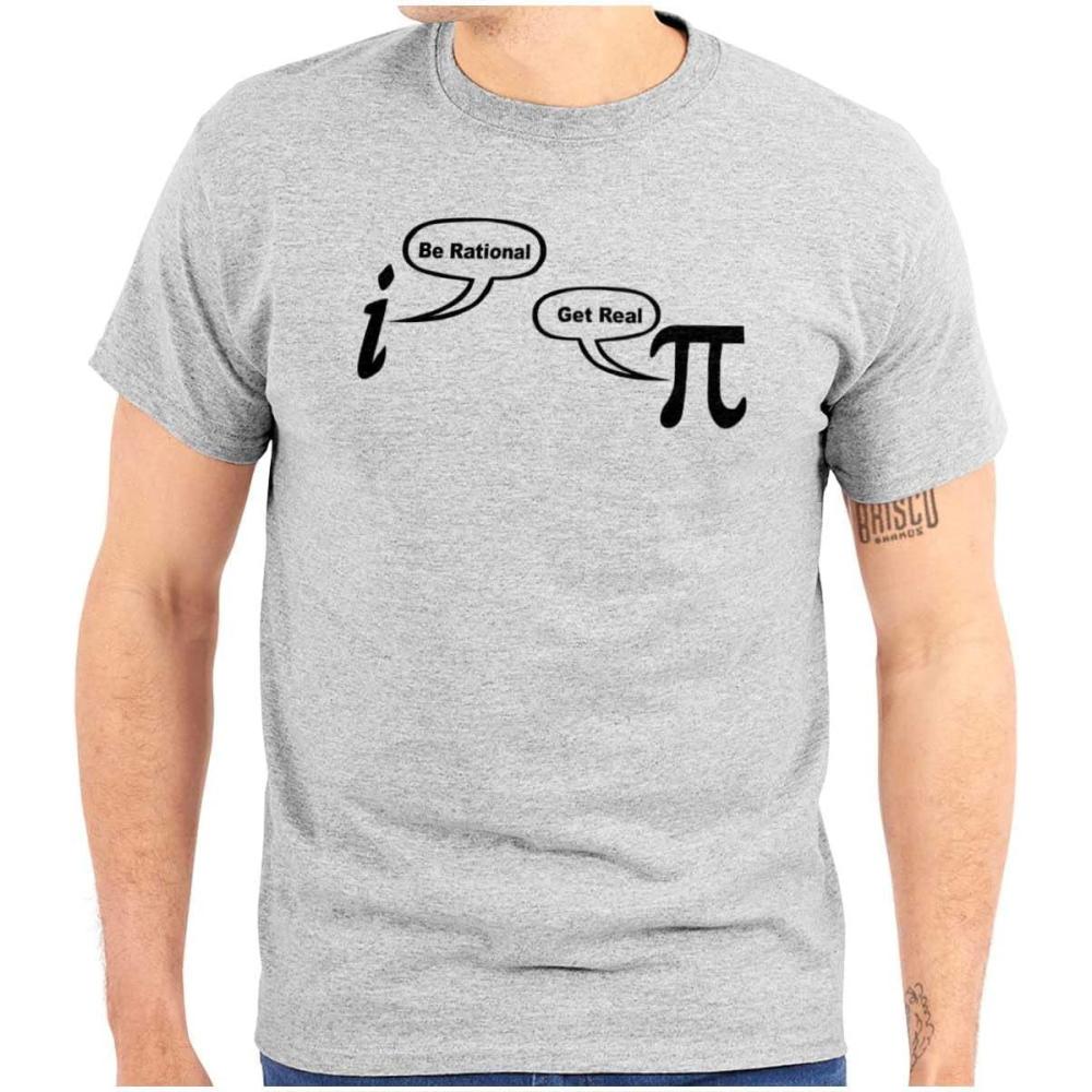 imageRational Real Pi Pie Number Math Nerd Graphic T Shirt Men or WomenSport Grey