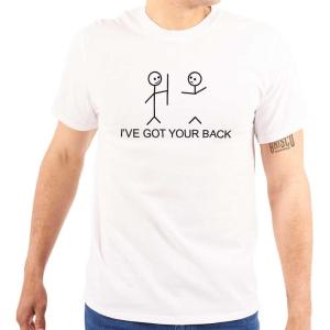 I’ve Got Your Back Funny Nerdy Graphic T Shirt Men or Women(White)