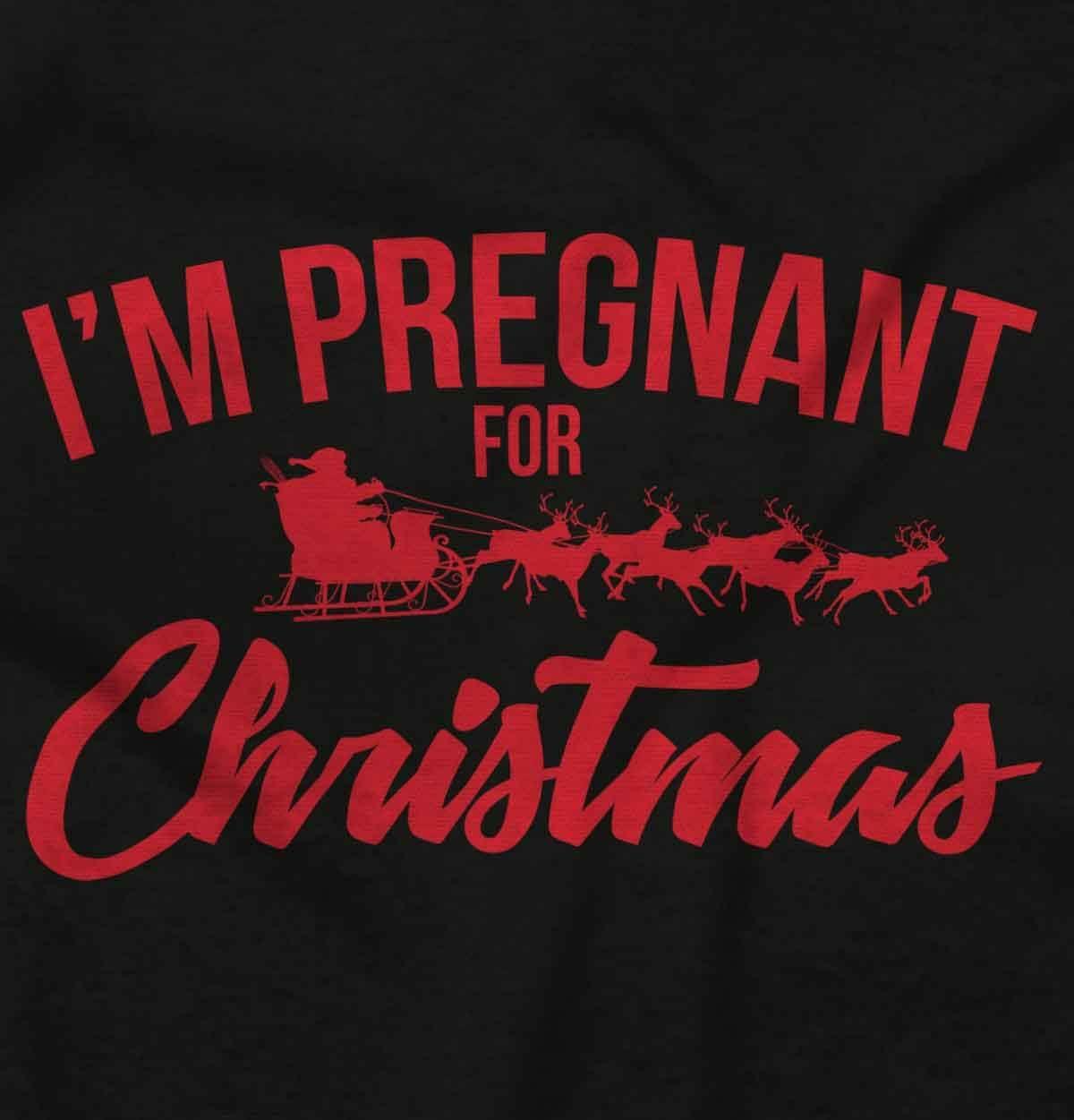imageBrisco Brands Womens Maternity Xmas Pregnant for Christmas Expecting T Shirt TeeBlack
