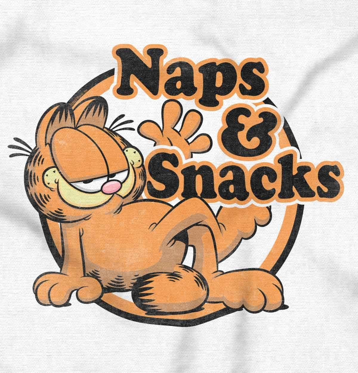 imageWomens Maternity Funny Garfield Cartoon Naps N Snacks Pregnancy DressWhite