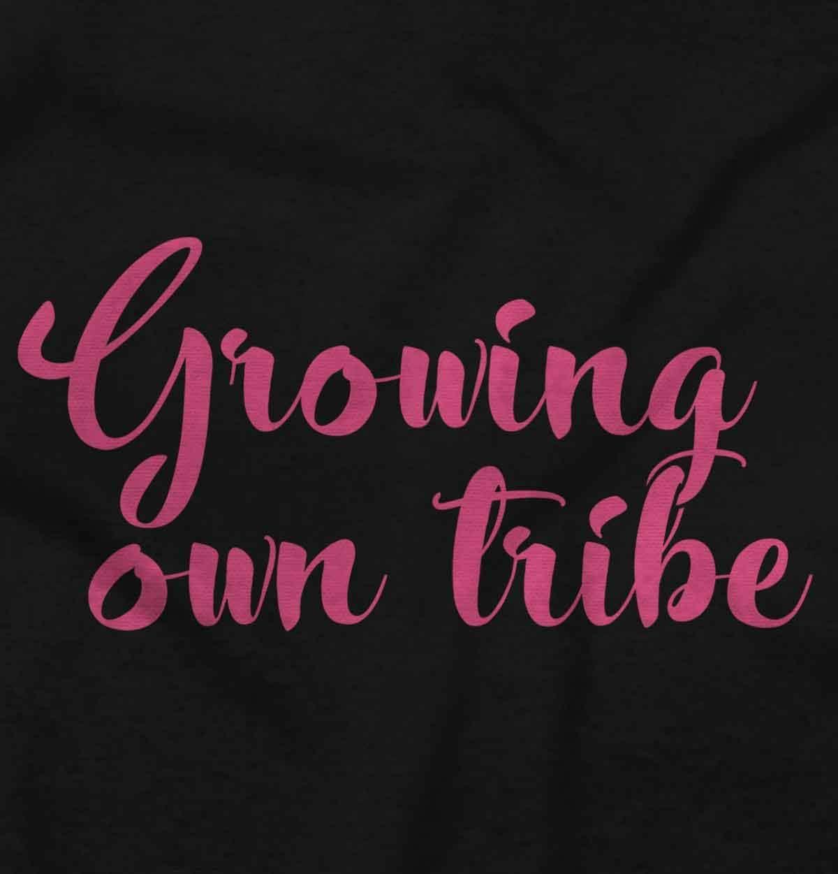 imageWomens Maternity Growing Own Tribe Expecting T Shirt TeeBlack Pink Ink
