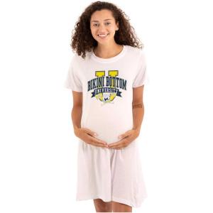 Brisco Brands Womens Maternity Spongebob Bikini Bottom University Pregnancy Dress(White)