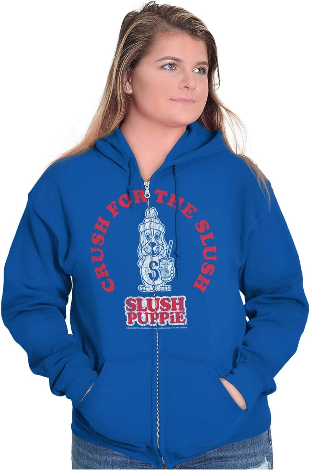 imageBrisco Brands Crush For The Slush Puppie Logo Zip Up Hoodie Mens WomensRoyal