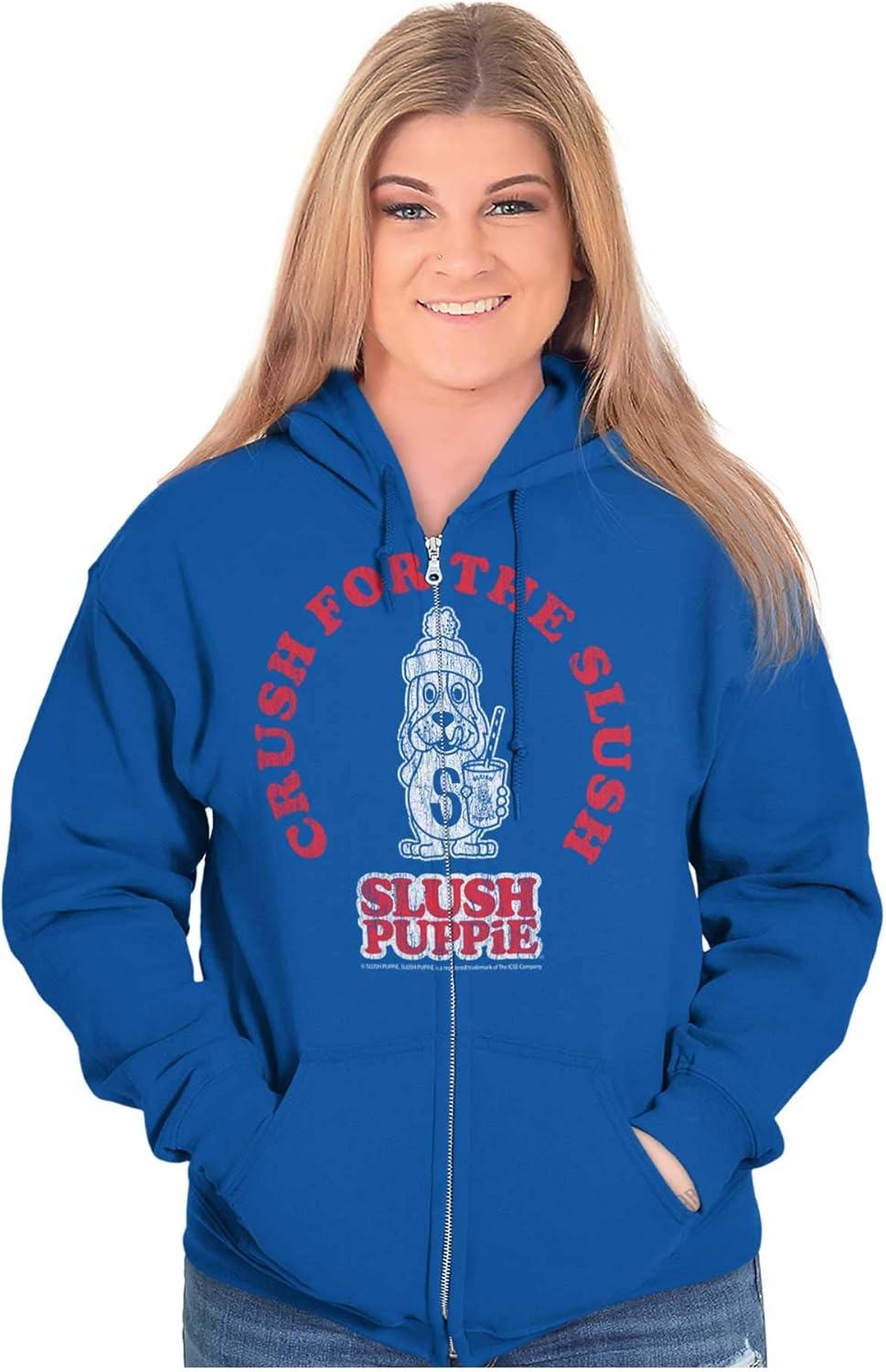imageBrisco Brands Crush For The Slush Puppie Logo Zip Up Hoodie Mens WomensRoyal