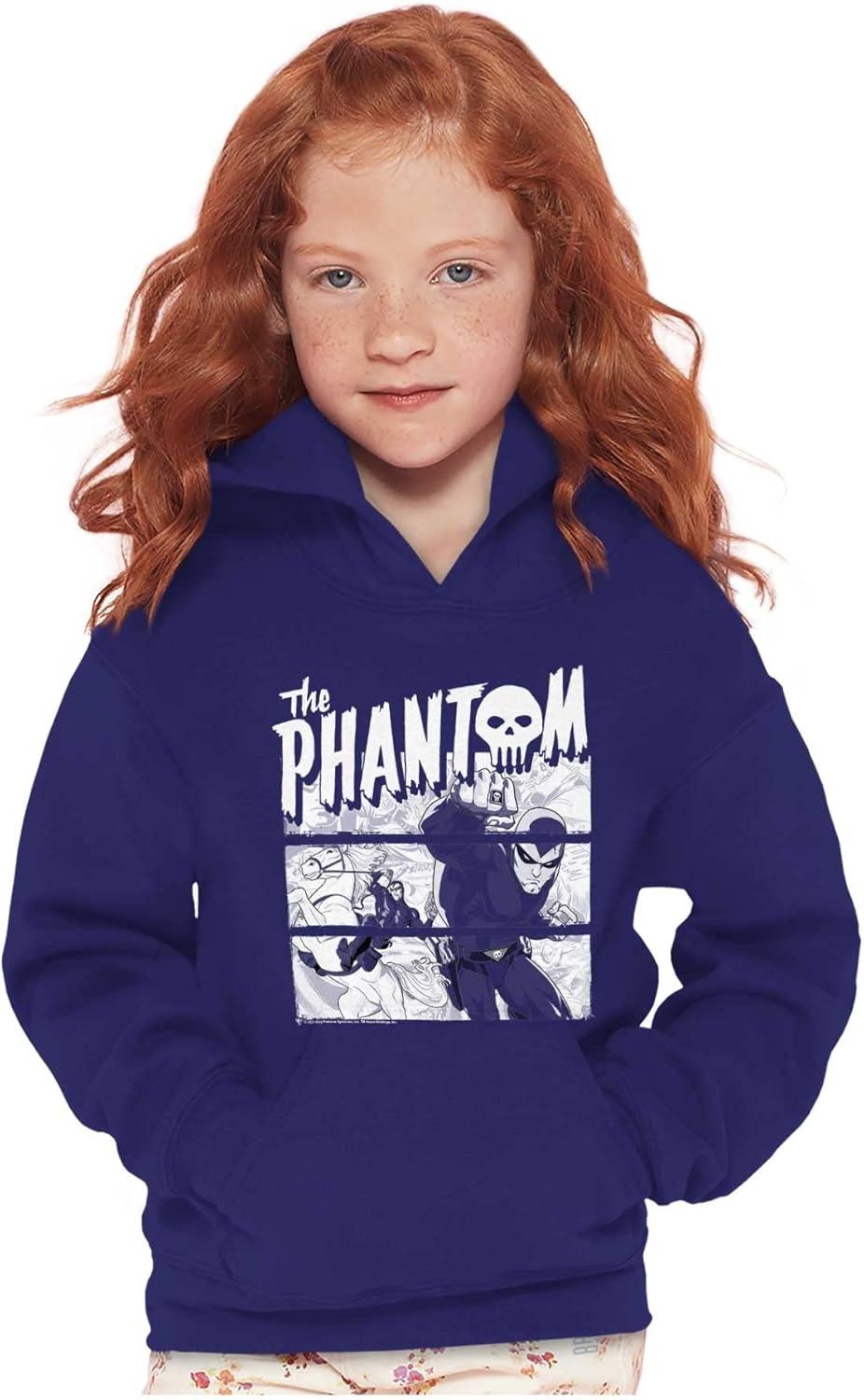 imageBrisco Brands the Phantom Vintage Comic Book Skull Youth Hoodie Boy GirlPurple