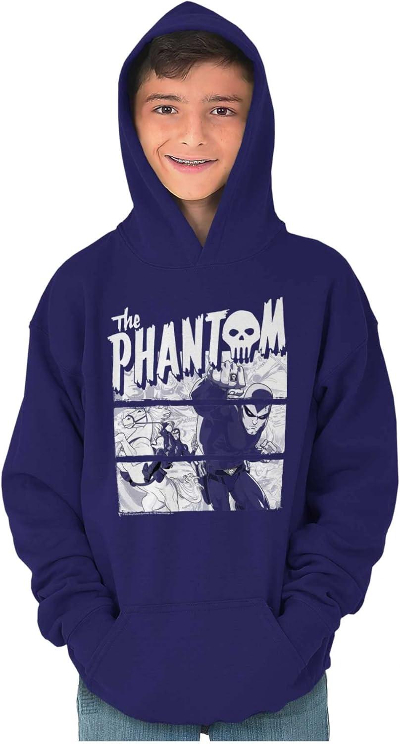 imageBrisco Brands the Phantom Vintage Comic Book Skull Youth Hoodie Boy GirlPurple