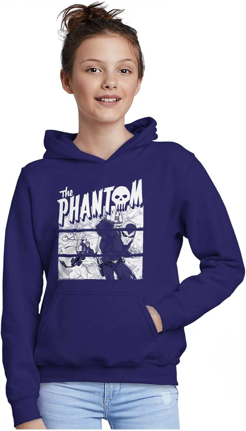 imageBrisco Brands the Phantom Vintage Comic Book Skull Youth Hoodie Boy GirlPurple