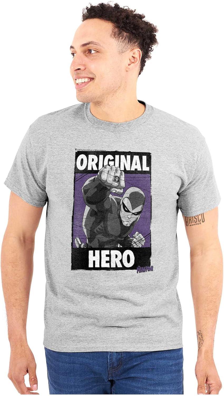 imageThe Phantom Original Hero Superhero Graphic T Shirt Men or WomenSport Grey