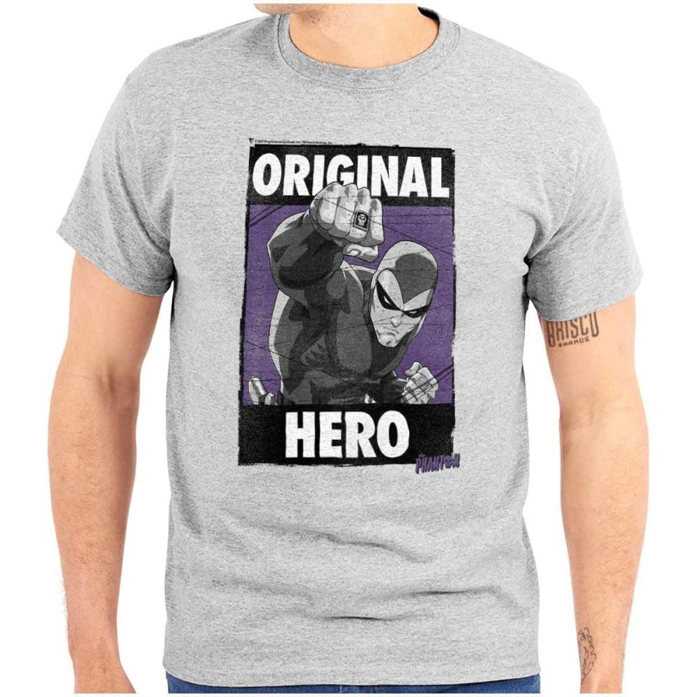 imageThe Phantom Original Hero Superhero Graphic T Shirt Men or WomenSport Grey