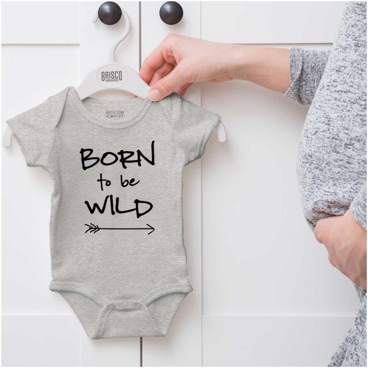 imageBorn To Be Wild Playtime Playground Baby Romper Boys or GirlsHeather