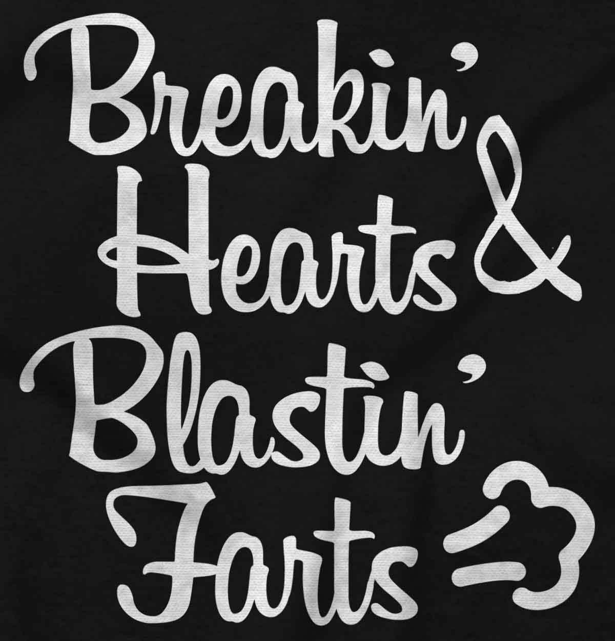 imageBreakin Hearts Blastin Funny Silly Baby Romper Boys or GirlsBlack