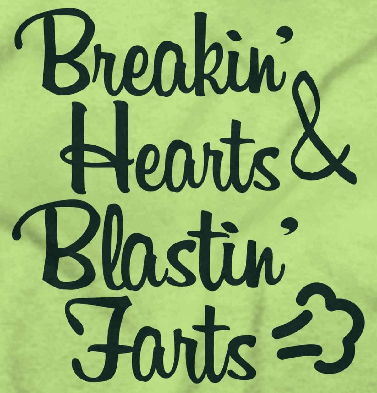 imageBreakin Hearts Blastin Funny Silly Baby Romper Boys or GirlsKey Lime