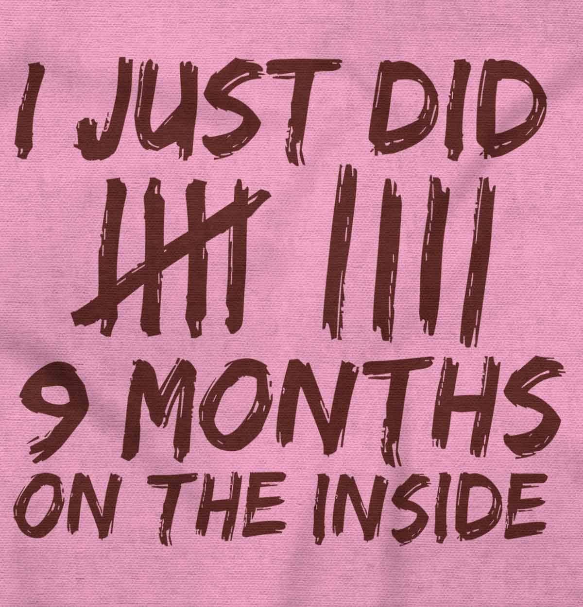 imageBrisco Brands 9 Months On The Inside Tally Marks Baby Romper Boys or GirlsPink