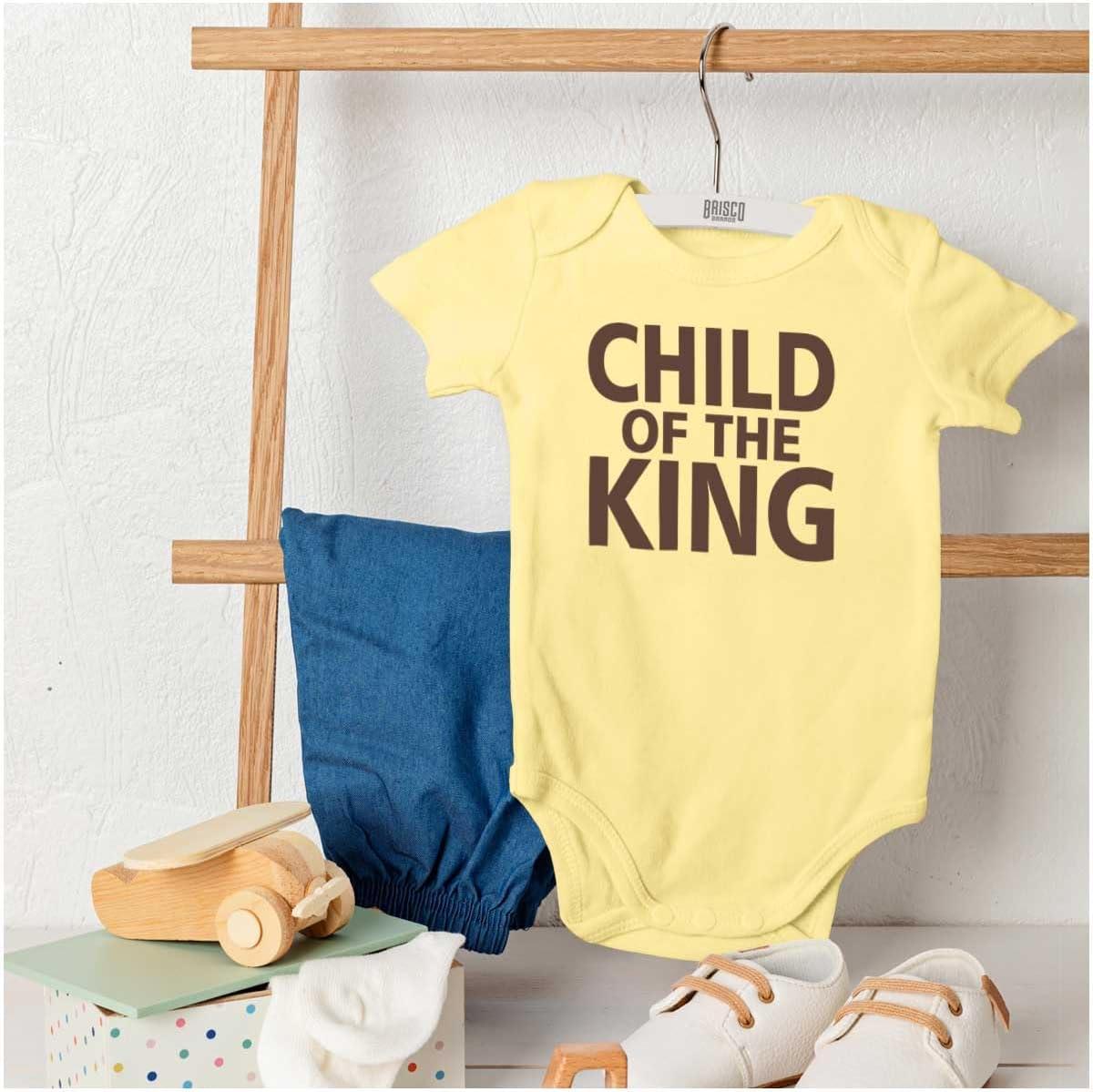 imageBrisco Brands Child of the King Christian Religious Baby Romper Boys or GirlsBanana