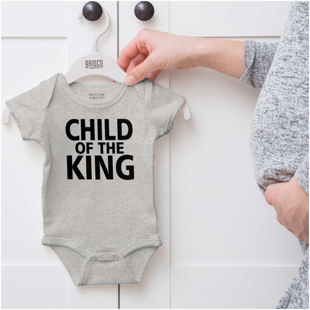 imageBrisco Brands Child of the King Christian Religious Baby Romper Boys or GirlsHeather