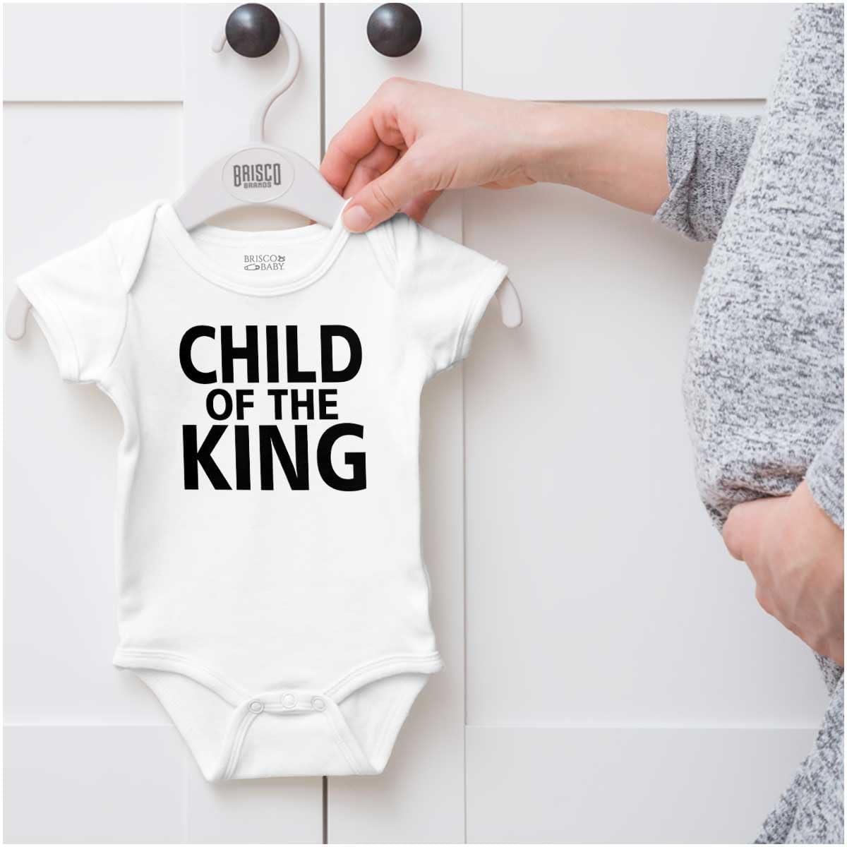 imageBrisco Brands Child of the King Christian Religious Baby Romper Boys or GirlsWhite
