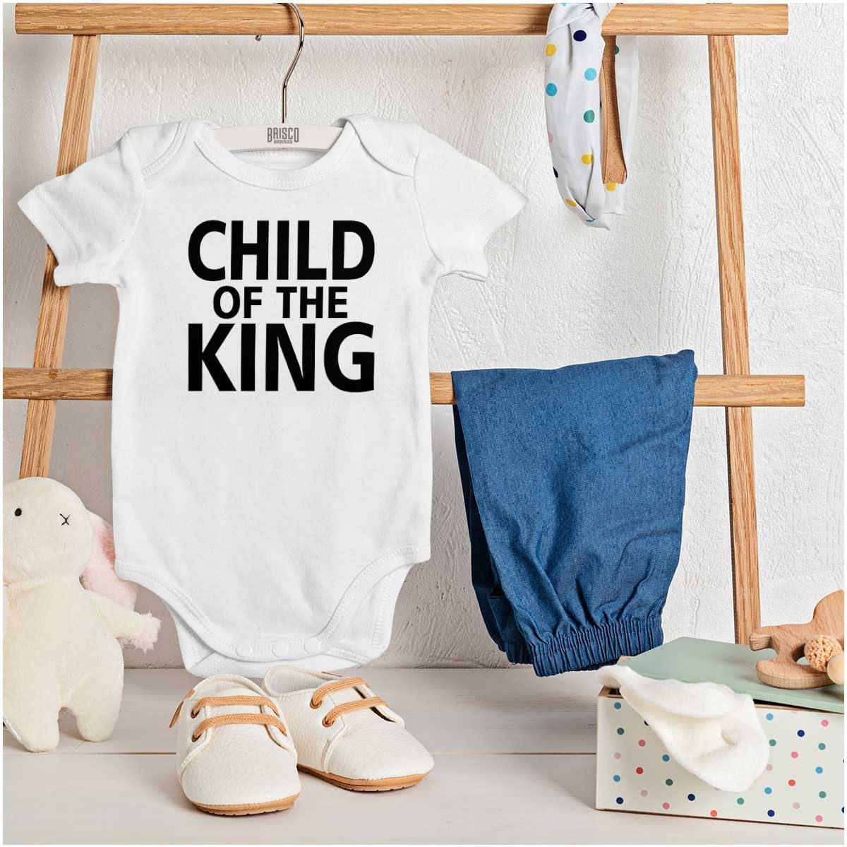 imageBrisco Brands Child of the King Christian Religious Baby Romper Boys or GirlsWhite